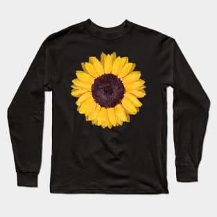 sunflowers watercolor sunshine flowers Long Sleeve T-Shirt